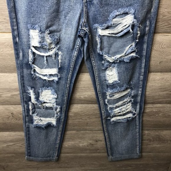 The Rockn Rev Nasty Gal Size 6 Light Blue Mom Jean - Picture 5 of 9